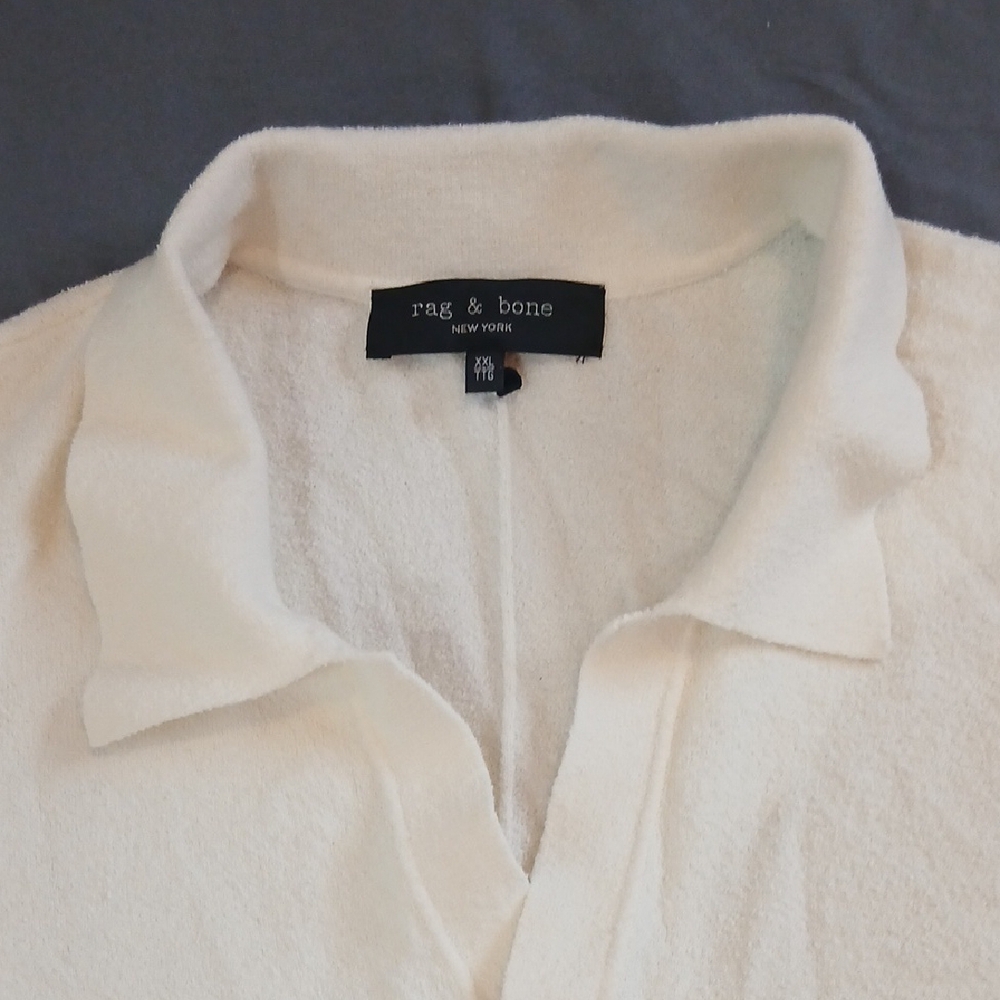rag & bone Off-White Polo Shirt